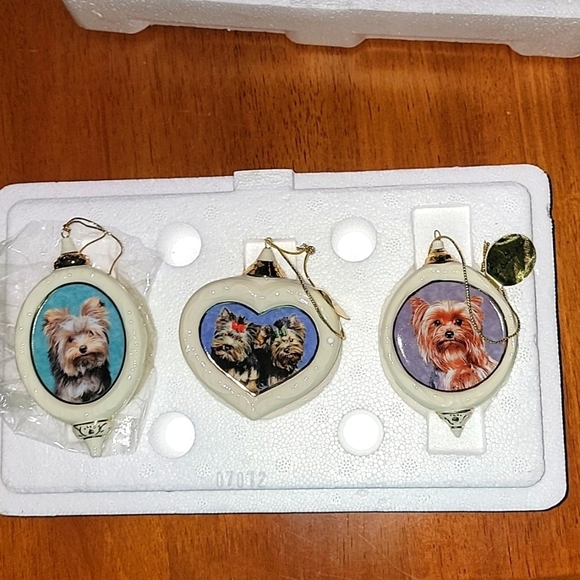 Retired Danbury Mint Yorkie Ornaments - Picture 1 of 4